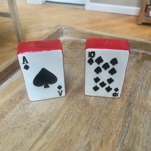 SOLD Playing Cards Salt and Pepper Shakers